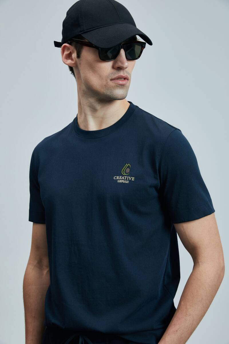 Olıvıa Modern Grafik T- Shirt Lacivert - 3