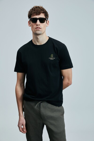 Olıvıa Modern Grafik T- Shirt Siyah 