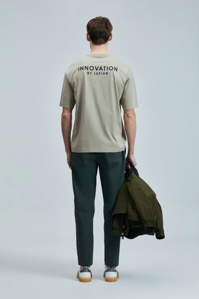 Omen Modern Grafik T- Shirt Bej - 5