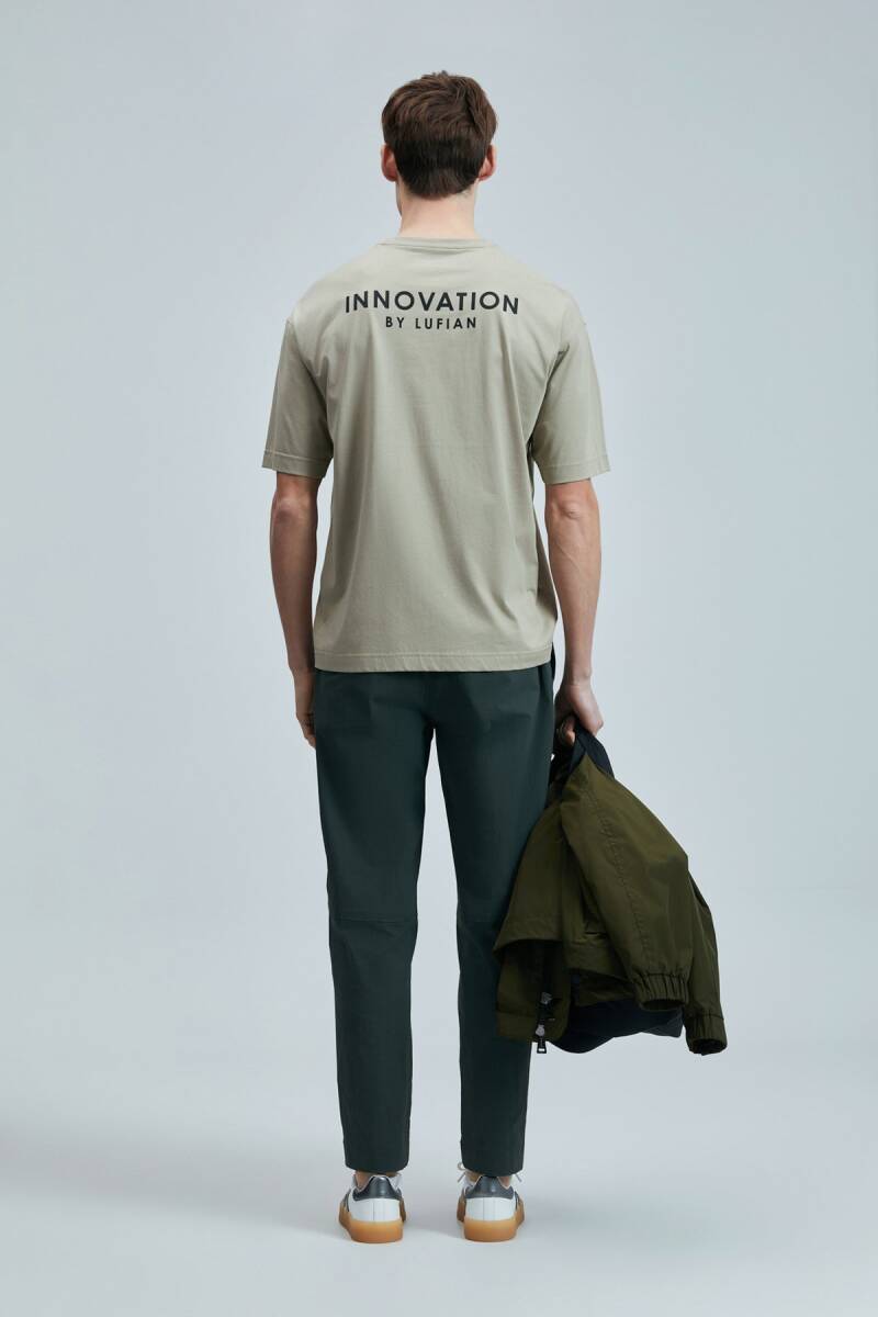 Omen Modern Grafik T- Shirt Bej - 5