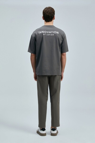 Omen Modern Grafik T- Shirt Kahverengi - 6