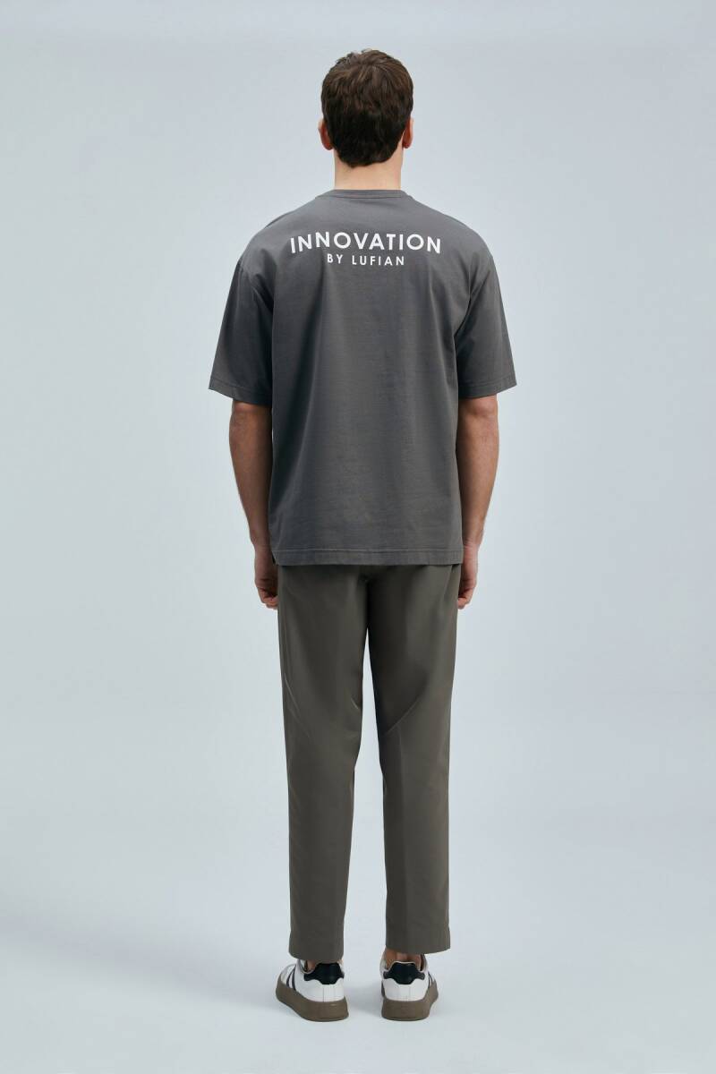 Omen Modern Grafik T- Shirt Kahverengi - 6