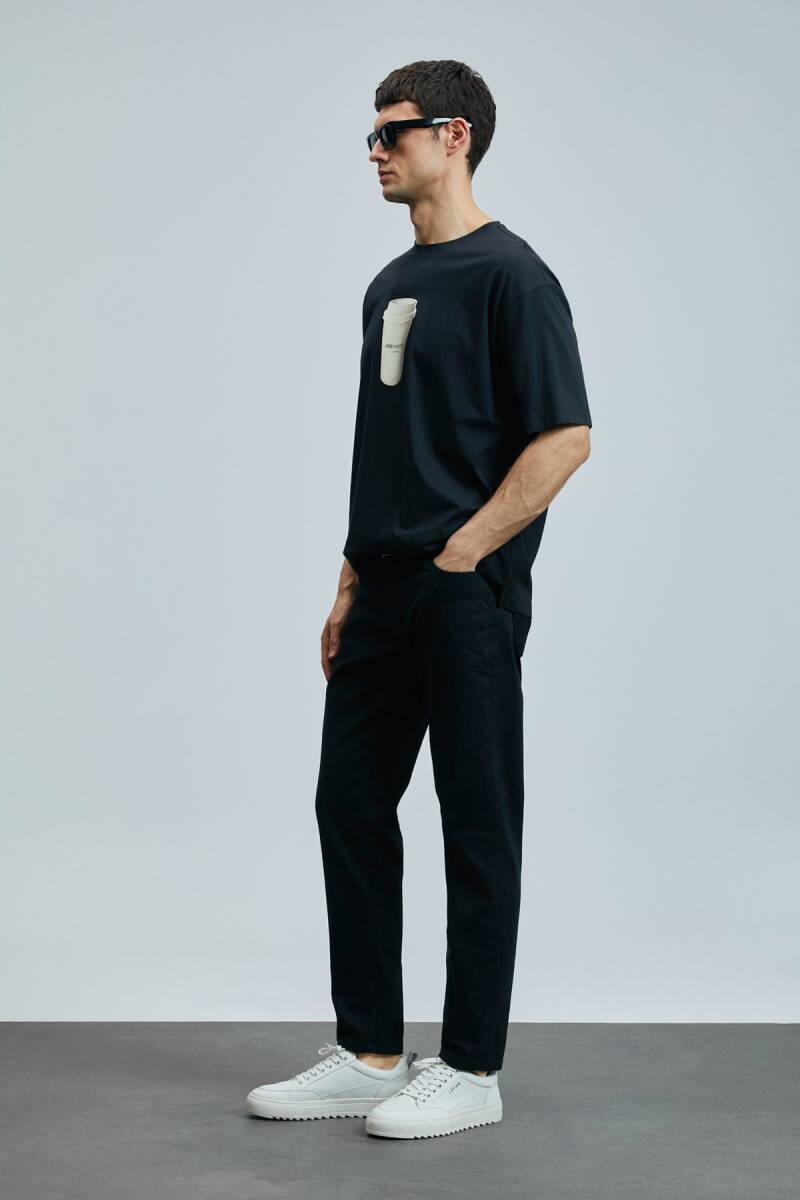 Omen Modern Grafik T- Shirt Siyah - 4
