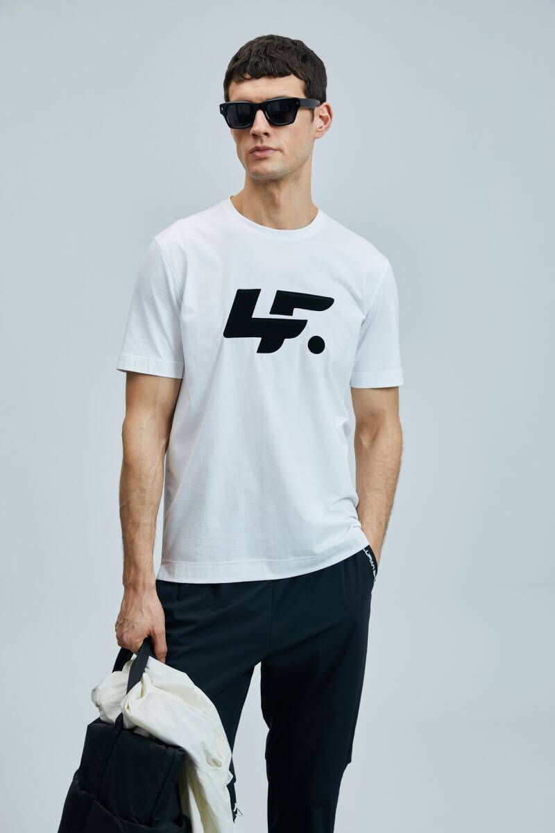 Onıx Modern Grafik T- Shirt Beyaz - 1