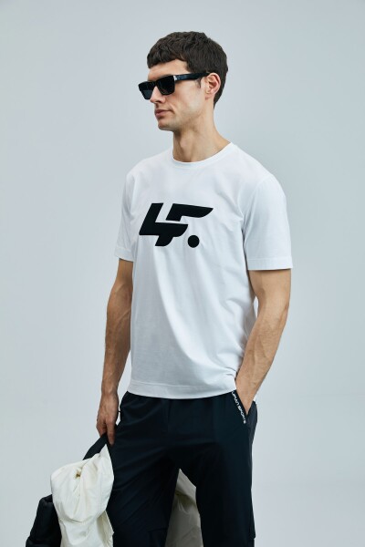 Onıx Modern Grafik T- Shirt Beyaz - 3