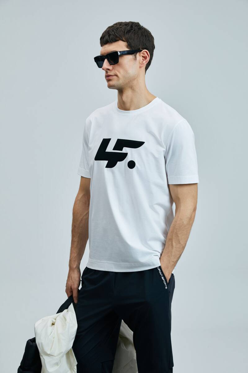 Onıx Modern Grafik T- Shirt Beyaz - 3