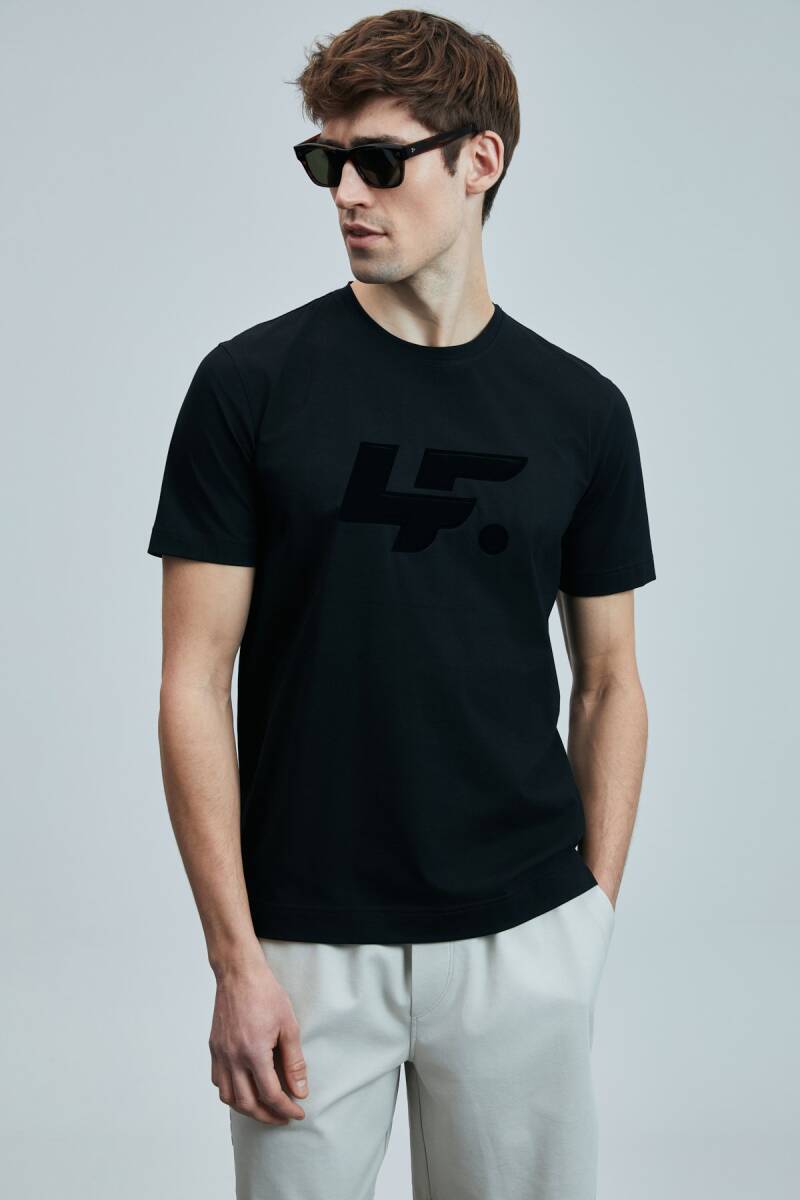 Onıx Modern Grafik T- Shirt Siyah - 1