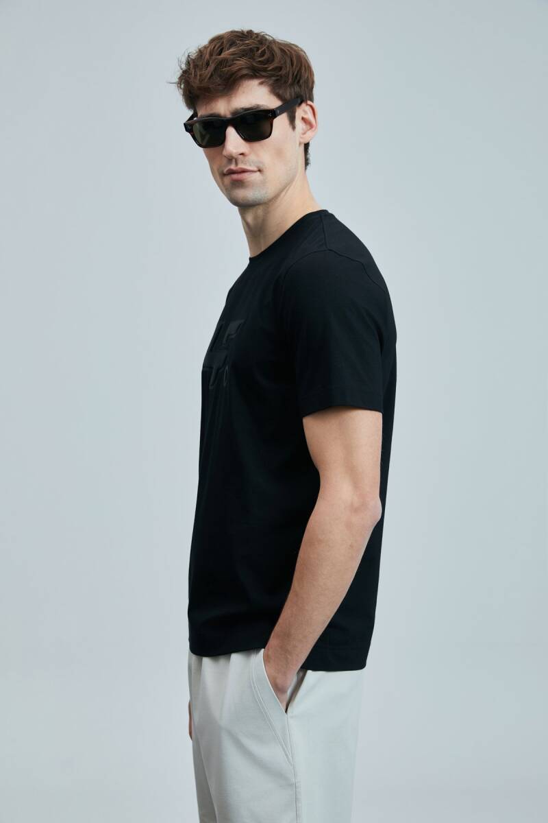 Onıx Modern Grafik T- Shirt Siyah - 5