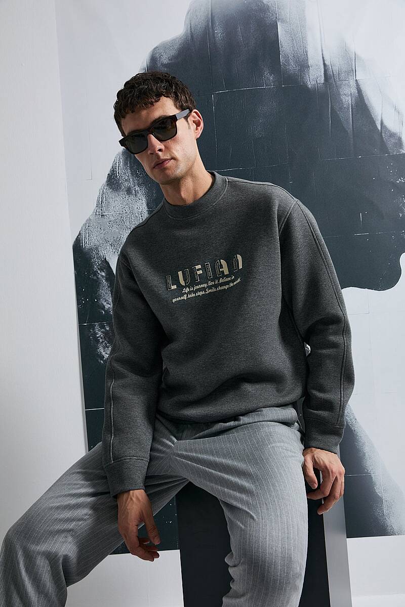 Oracle Erkek Sweatshirt Antrasit - 1