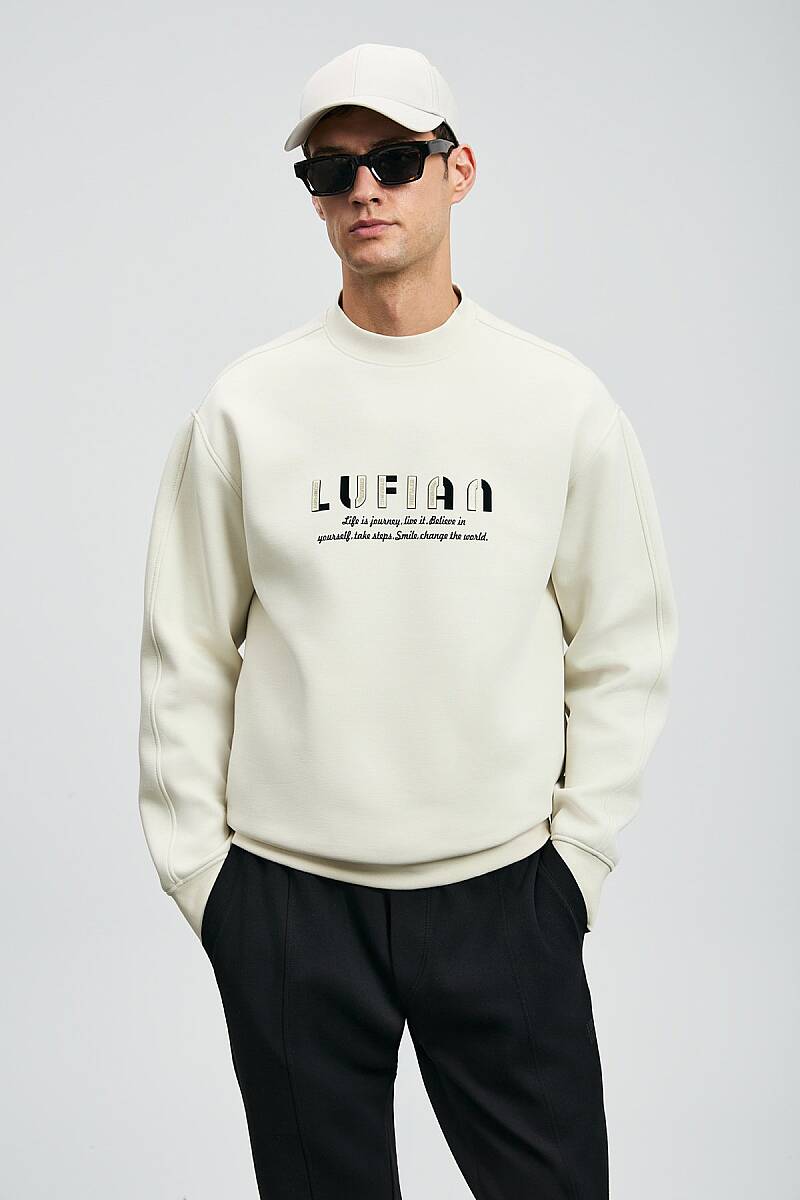 Oracle Erkek Sweatshirt Kırık Beyaz - 1