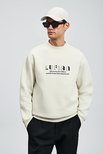 Oracle Erkek Sweatshirt Kırık Beyaz - 3
