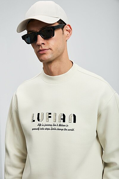 Oracle Erkek Sweatshirt Kırık Beyaz - 5