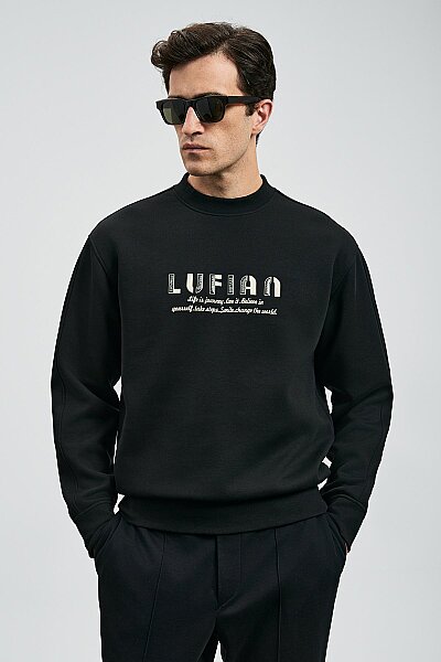 Oracle Erkek Sweatshirt Siyah - LUFIAN