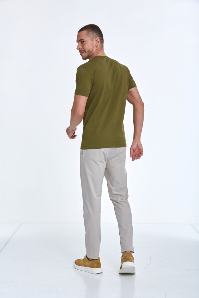 Oscar Printed Men's T-Shirt Khaki - 5