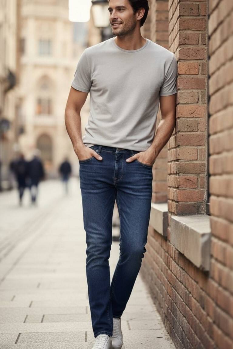 Oscar Slim Fit Kot Pantolon Lacivert - 1