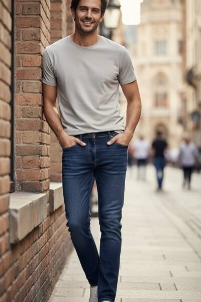 Oscar Slim Fit Kot Pantolon Lacivert - 2