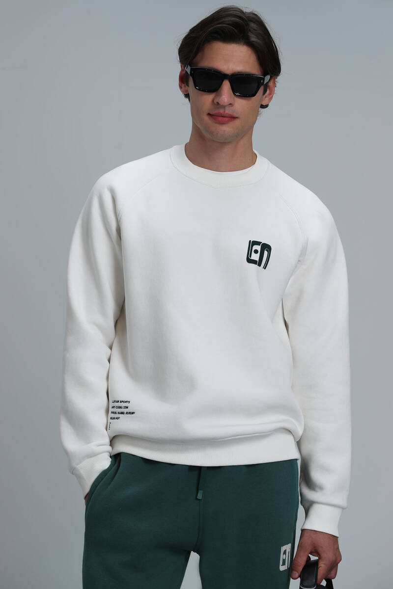 Owen Erkek Sweatshirt Kırık Beyaz - 1