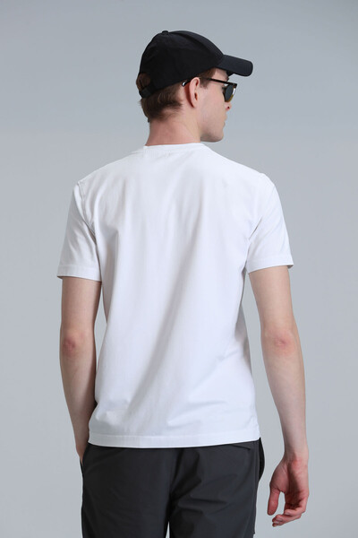 Pablo Modern Grafik T-Shirt Beyaz - 6