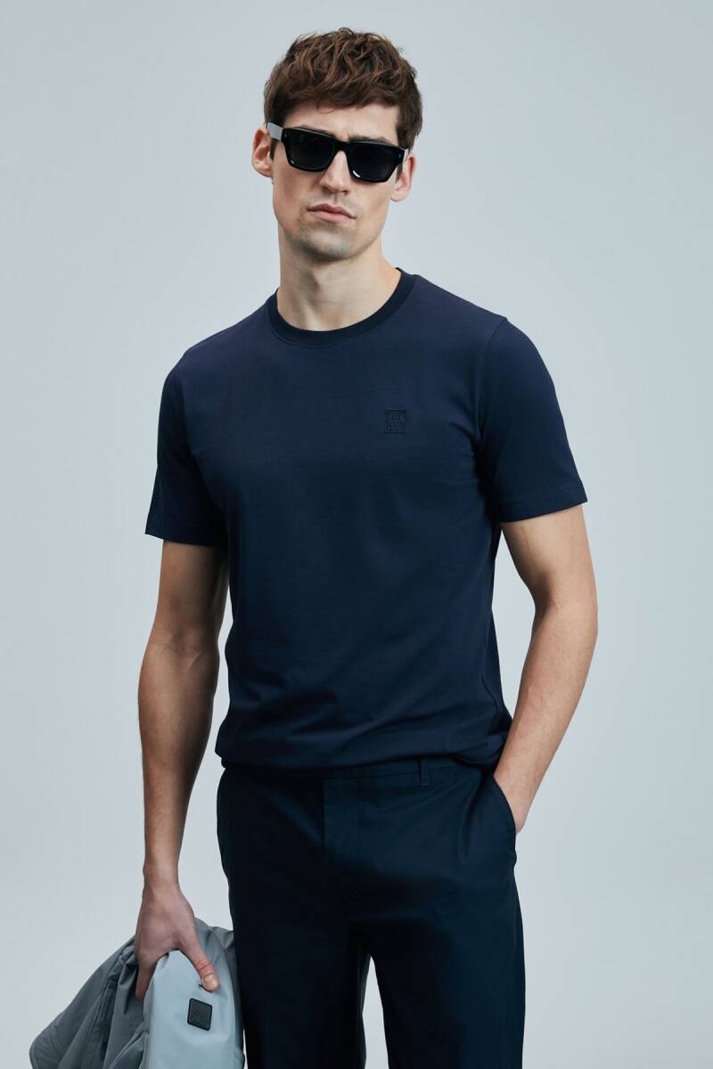 Pablo Modern Grafik T- Shirt Lacivert - 1