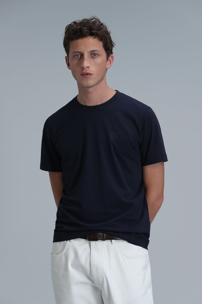 Pablo Modern Grafik T-Shirt Lacivert 