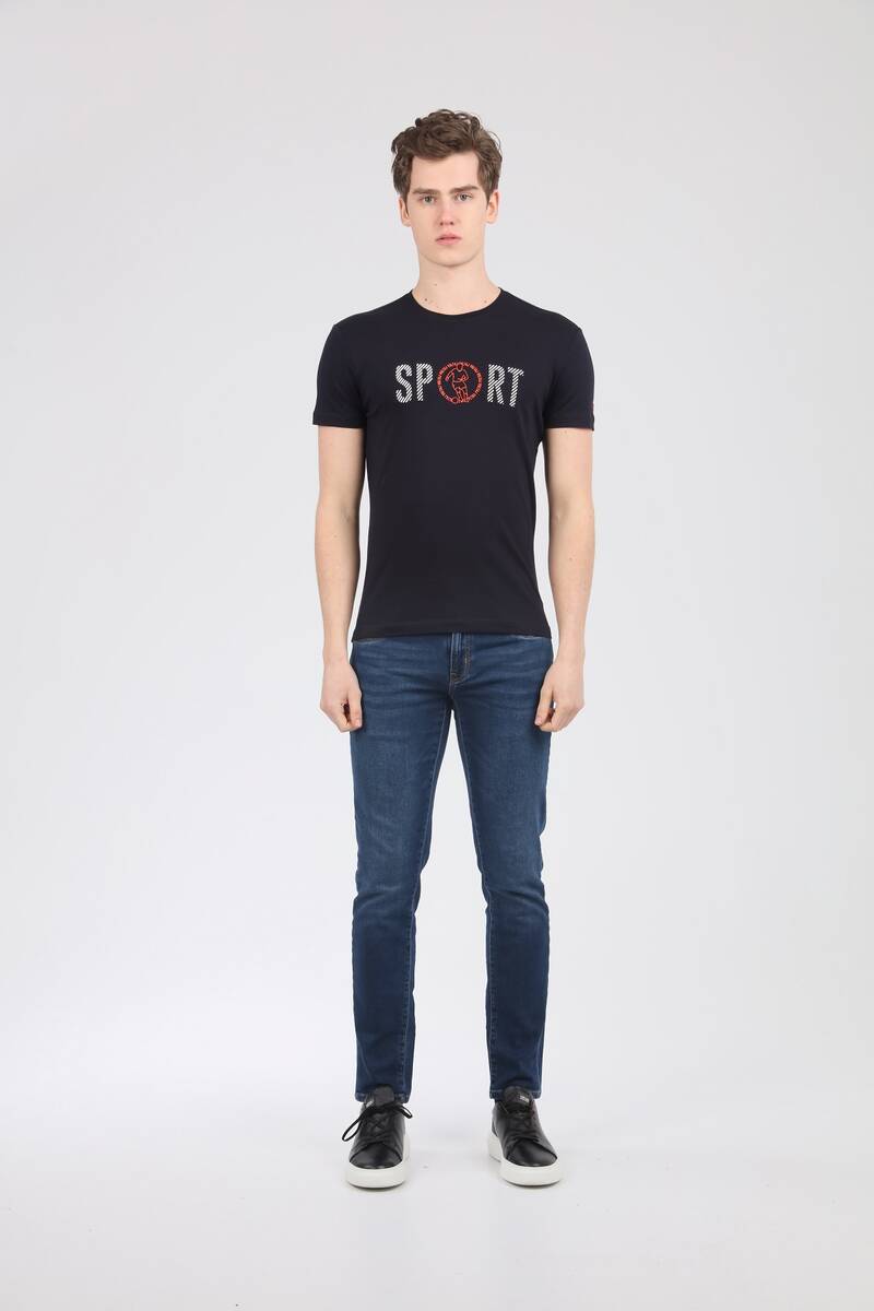 Pale Men's T-Shirt Navy Blue - 2