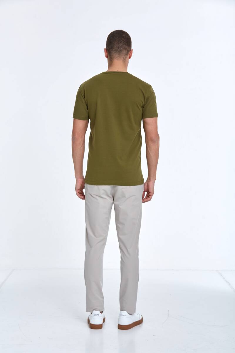 Palm Printed Cotton Crew Neck T-Shirt - 15