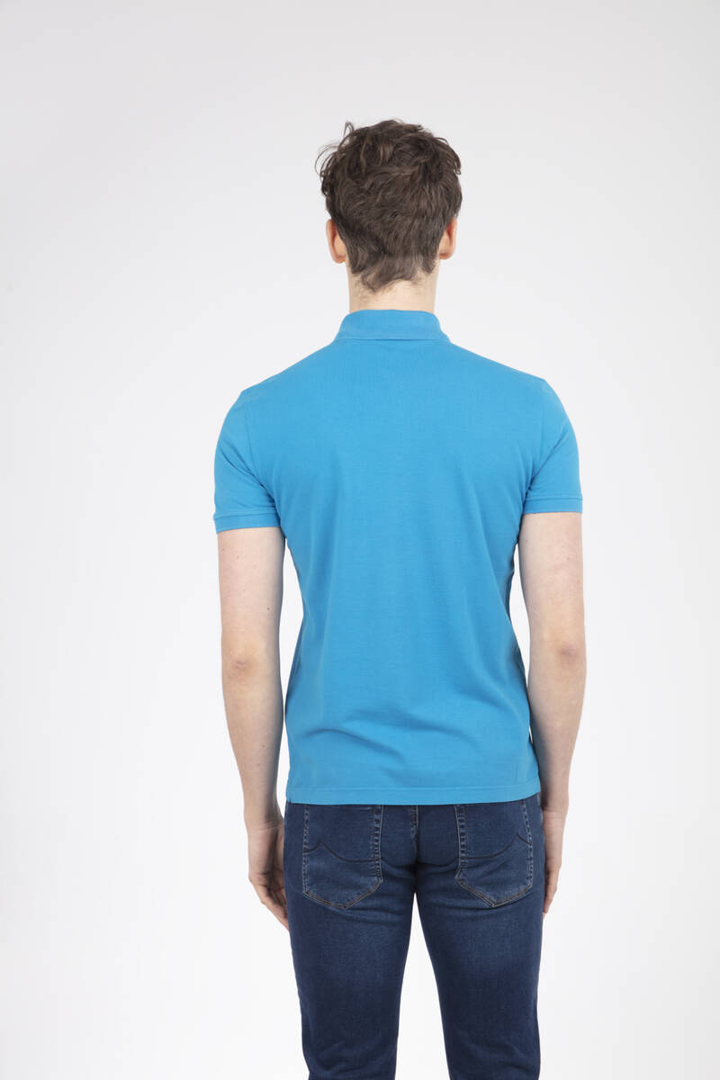 Parker Polo Men's T-Shirt Turquoise - 4