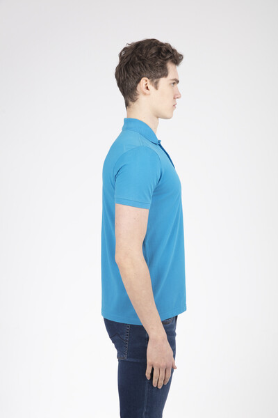Мужская футболка Parker Polo Бирюзовая - 3