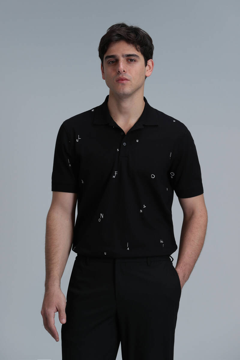 Pascal Smart Men's Polo T-Shirt Black - 1