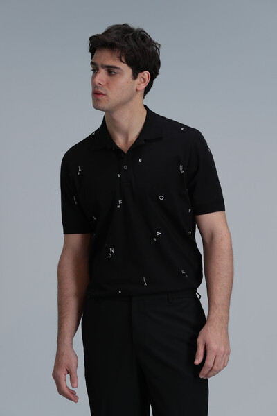 Pascal Smart Men's Polo T-Shirt Black - 3