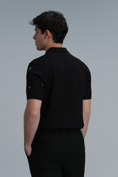 Pascal Smart Men's Polo T-Shirt Black - 4