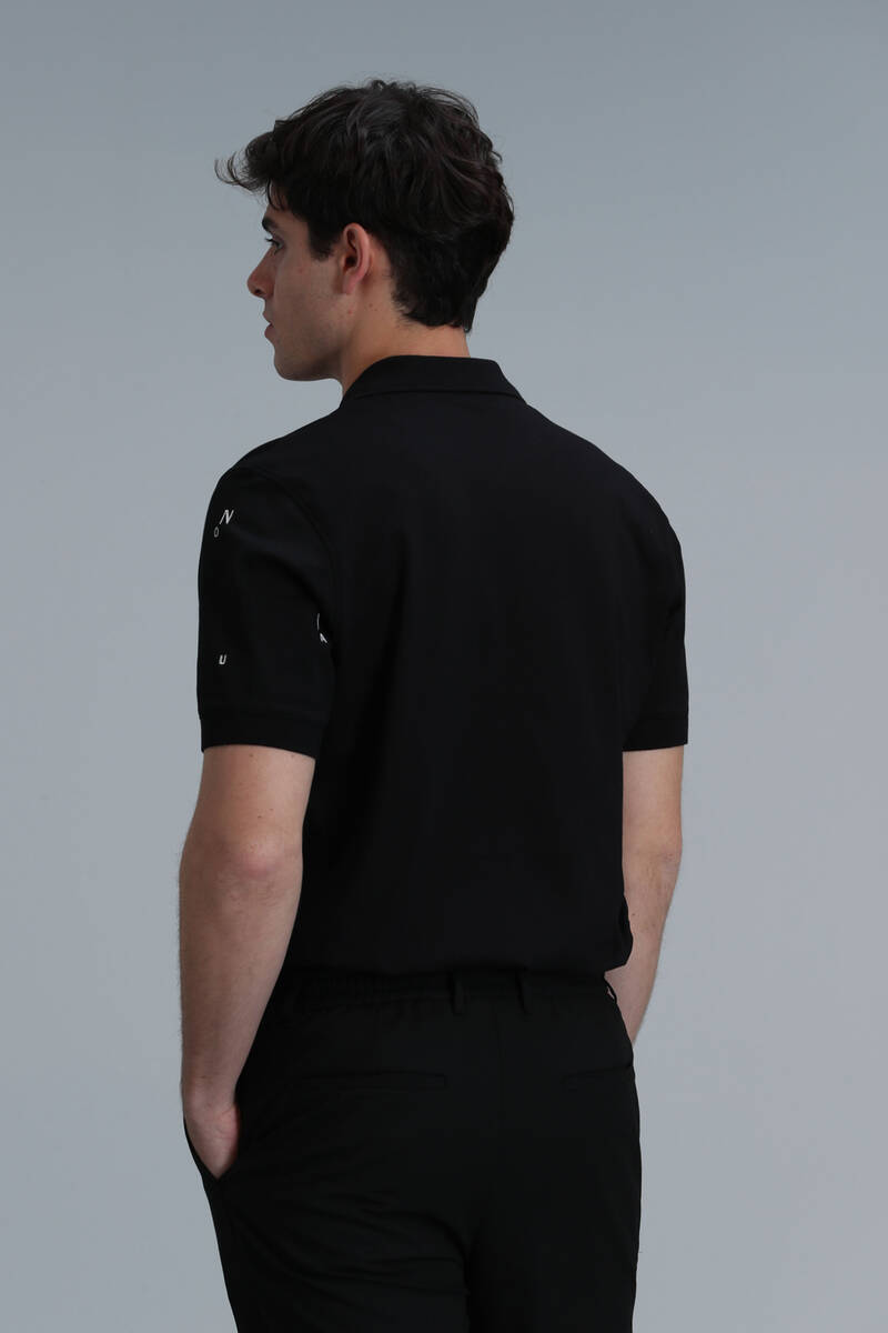 Pascal Smart Men's Polo T-Shirt Black - 4