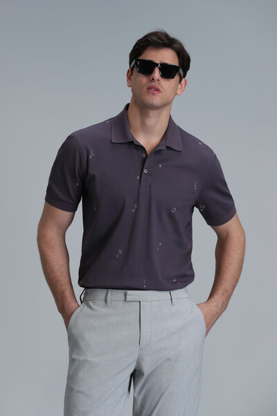 Pascal Smart Men's Polo T-Shirt Plum - 1