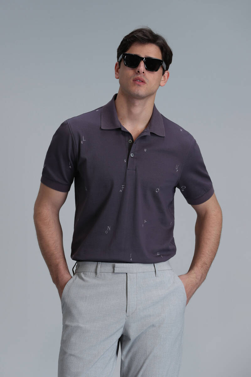 Pascal Smart Men's Polo T-Shirt Plum - 1