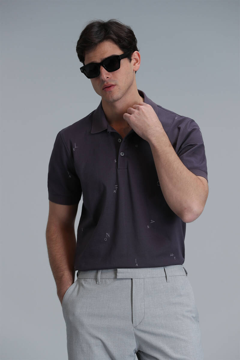 Pascal Smart Men's Polo T-Shirt Plum - 3