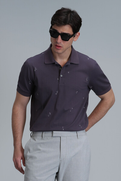 Pascal Smart Men's Polo T-Shirt Plum - 5