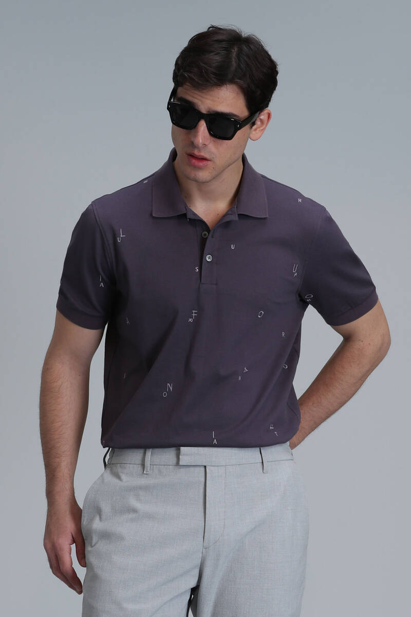 Pascal Smart Men's Polo T-Shirt Plum - 5
