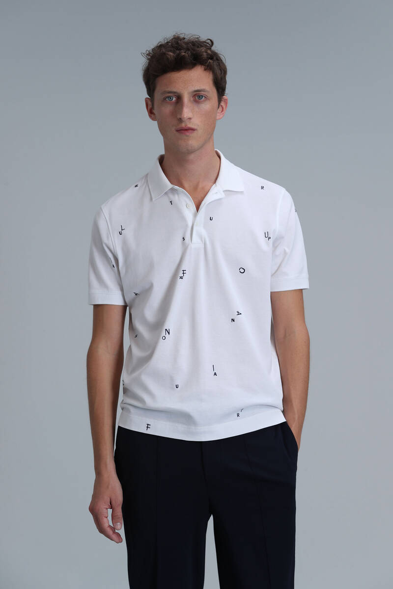 Pascal Smart Men's Polo T-Shirt White - 1