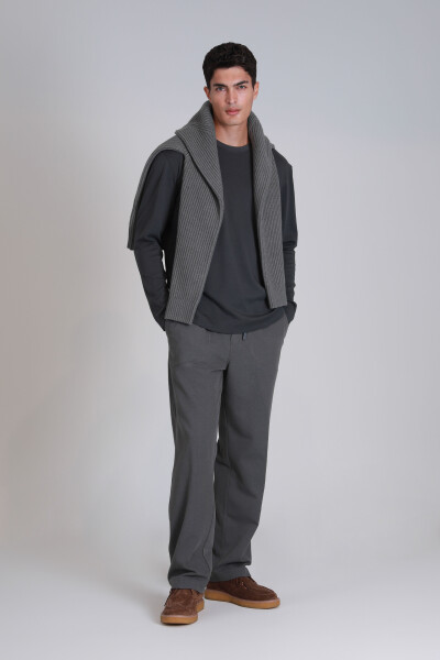 Patrice Erkek Uzun Kol Tişört Haki - 5