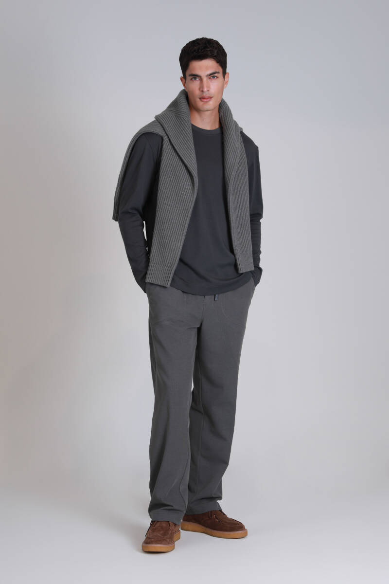 Patrice Erkek Uzun Kol Tişört Haki - 5