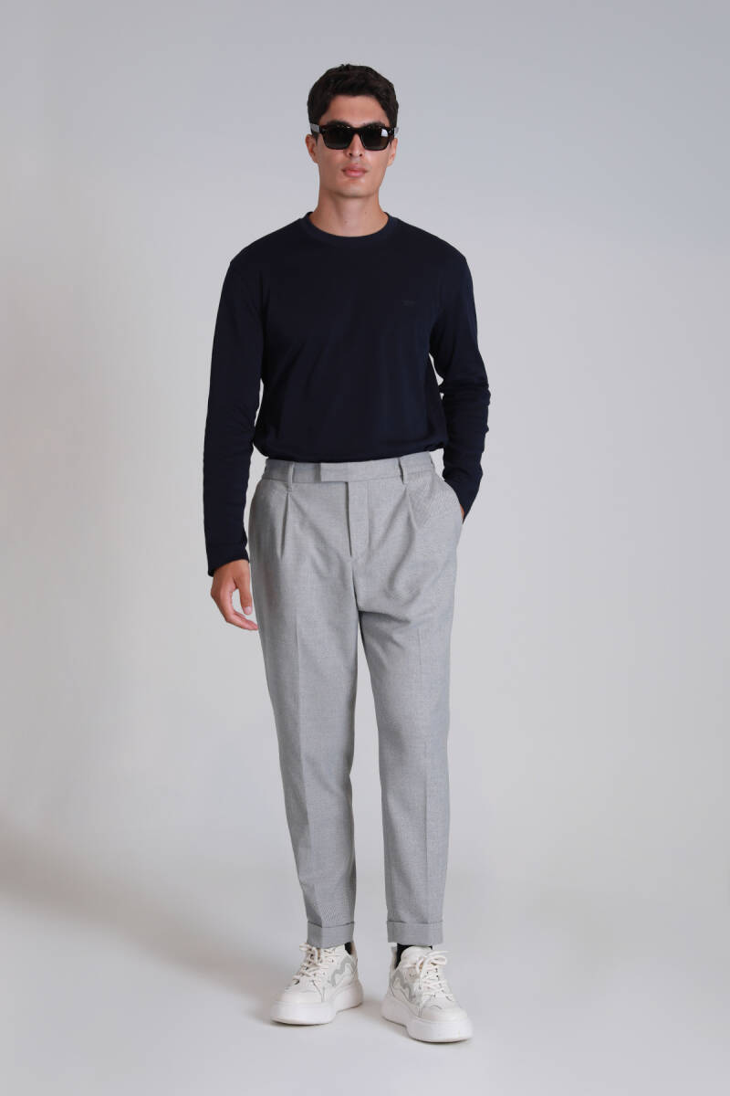 Patrice Erkek Uzun Kol Tişört Lacivert - 2