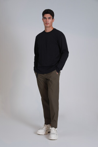 Patrice Erkek Uzun Kol Tişört Siyah - 8