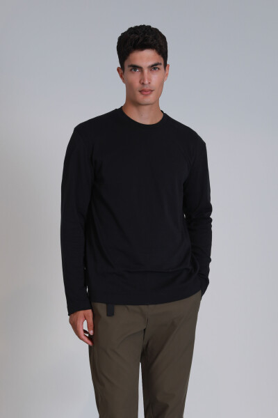 Patrice Erkek Uzun Kol Tişört Siyah - 9