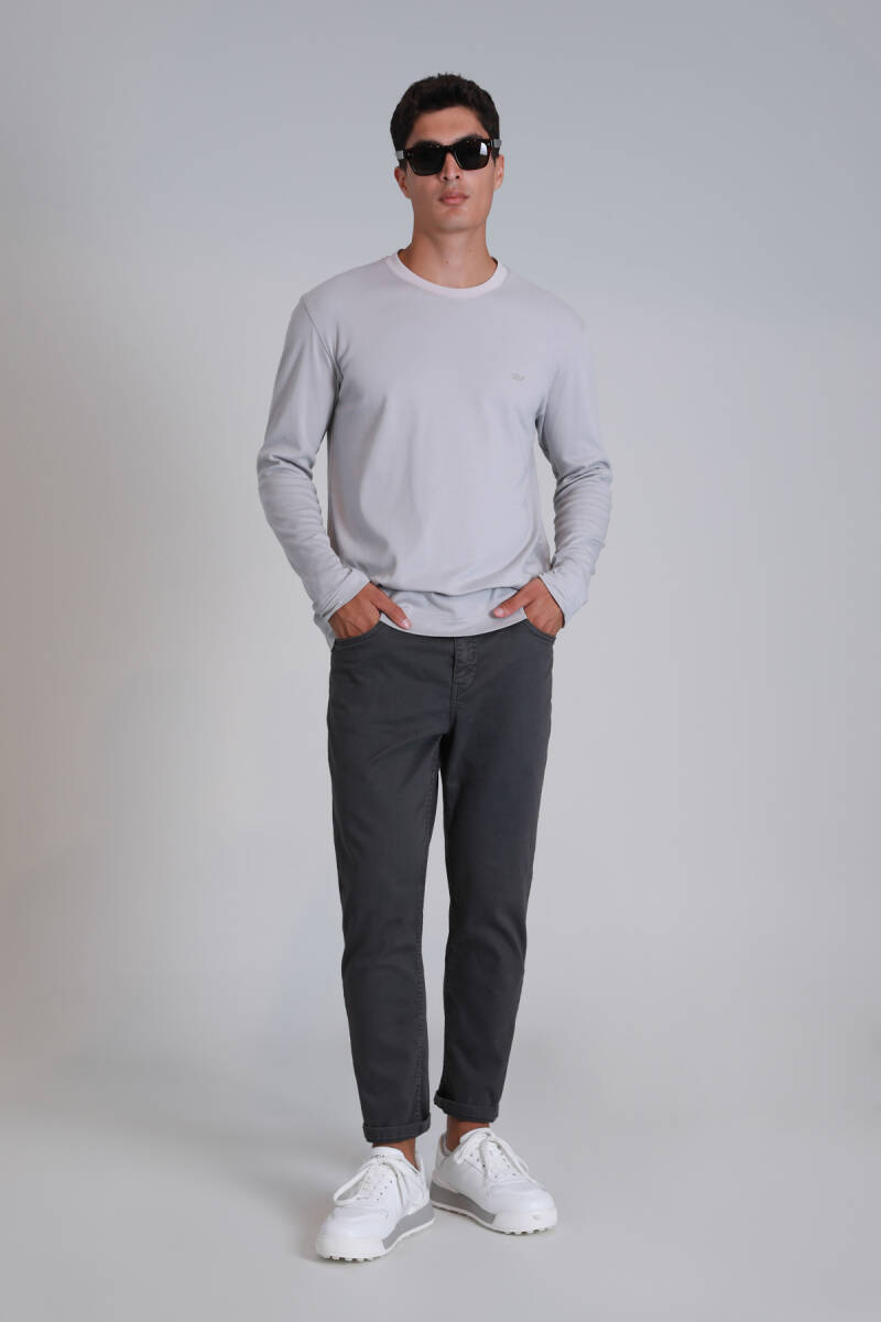 Patrice Erkek Uzun Kol Tişört Taş - 2