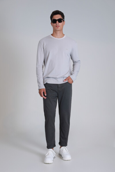 Patrice Erkek Uzun Kol Tişört Taş - 4