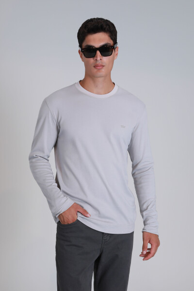 Patrice Men's Long Sleeve T-Shirt Stone - LUFIAN