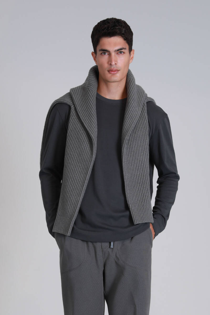 Patrice Men's Long Sleeve T-Shirt Khaki - 1