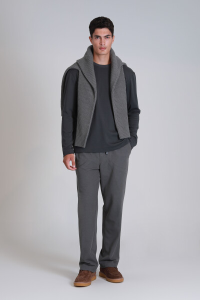 Patrice Men's Long Sleeve T-Shirt Khaki - LUFIAN (1)