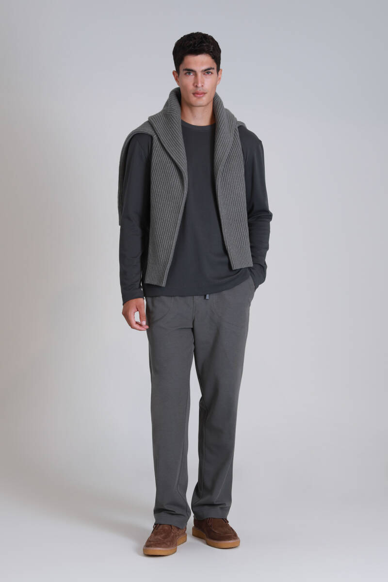 Patrice Men's Long Sleeve T-Shirt Khaki - 2