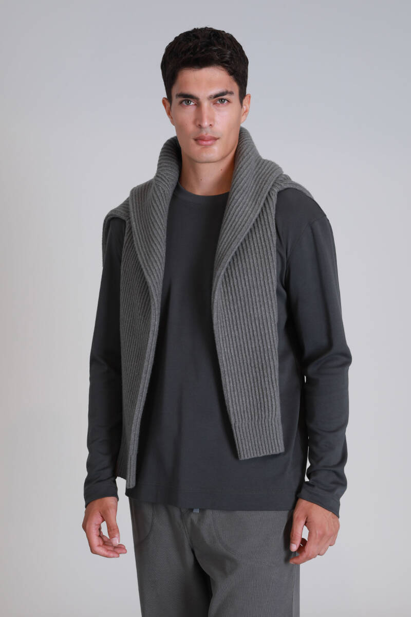 Patrice Men's Long Sleeve T-Shirt Khaki - 3